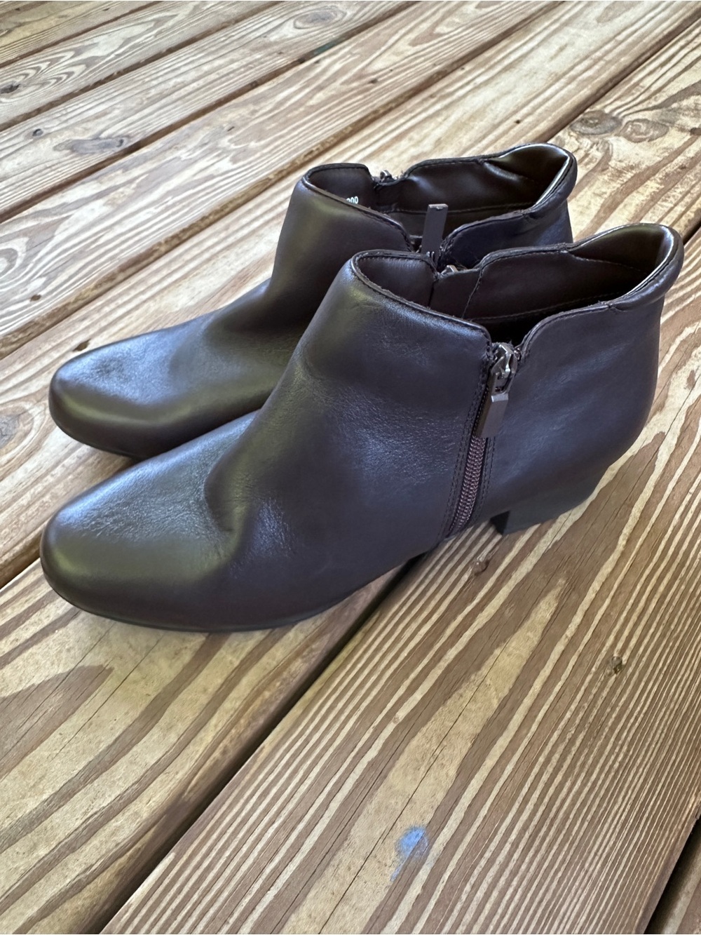 Trotters Major Dark Brown Leather Ankle Boots Booties Size 10M